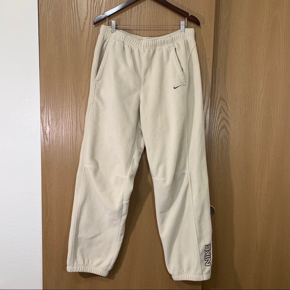 Nike Fleece Pants Sweatpants Check Swoosh SpellOut - Picture 9 of 9